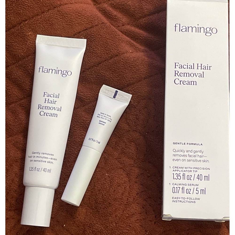Flamingo Facial Hair Removal Cream — White Gentle Formula